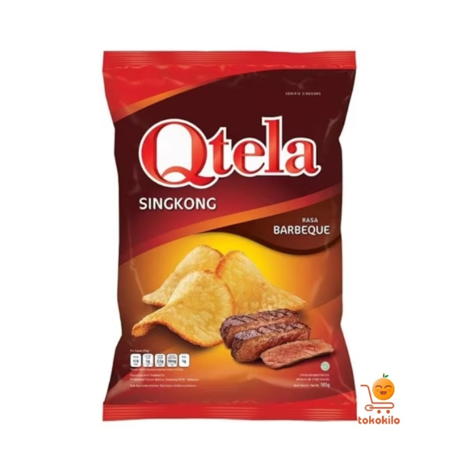 Qtela Singkong Rasa BBQ Barbeque 60gr, 175gr