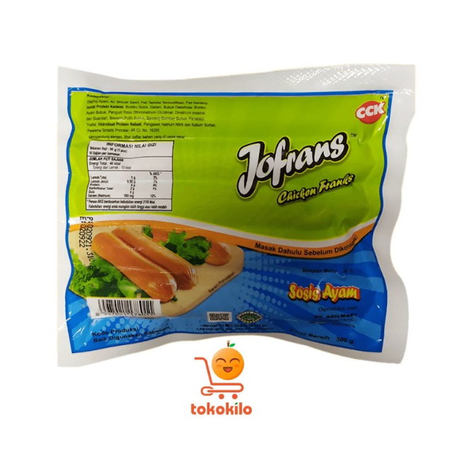 Jofrans Chicken Franks Sosis Ayam 300gr, 360gr