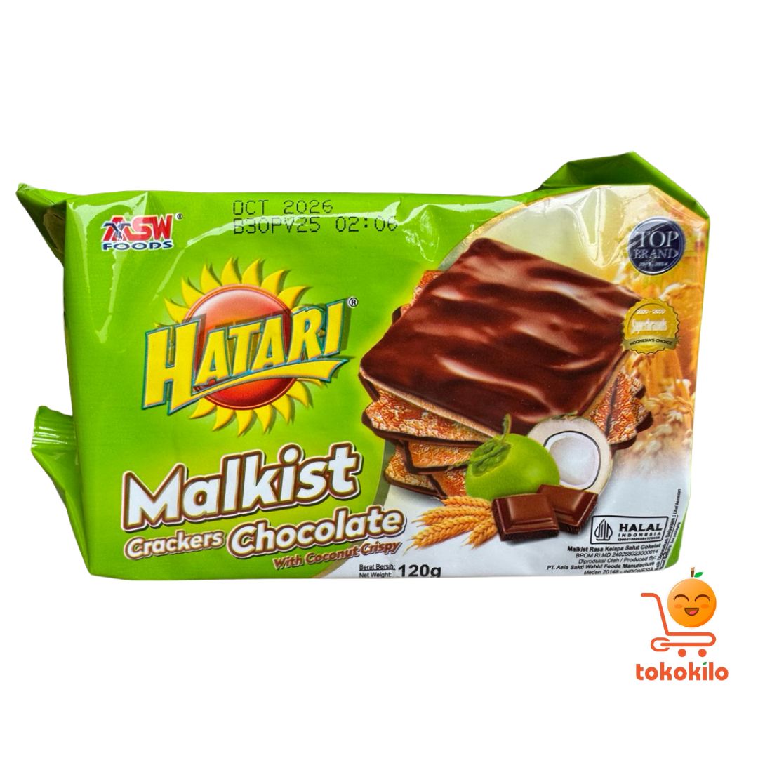 Hatari Malkist Crackers Chocolate with Coconut Crispy Roti 120gr