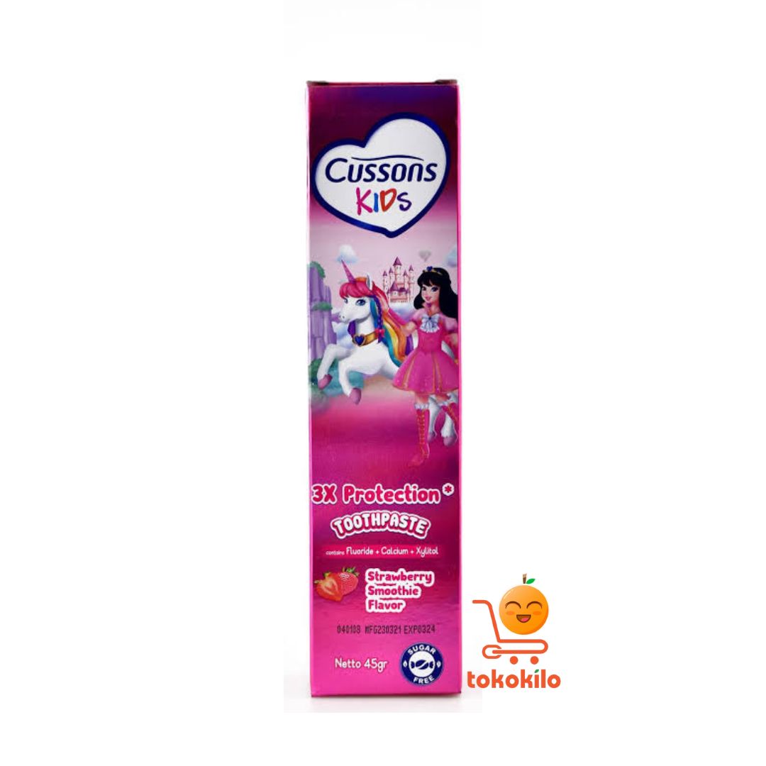 Pasta Gigi Cussons Kids rasa Buah Stroberi, Apel, Beri, Jeruk 45gr