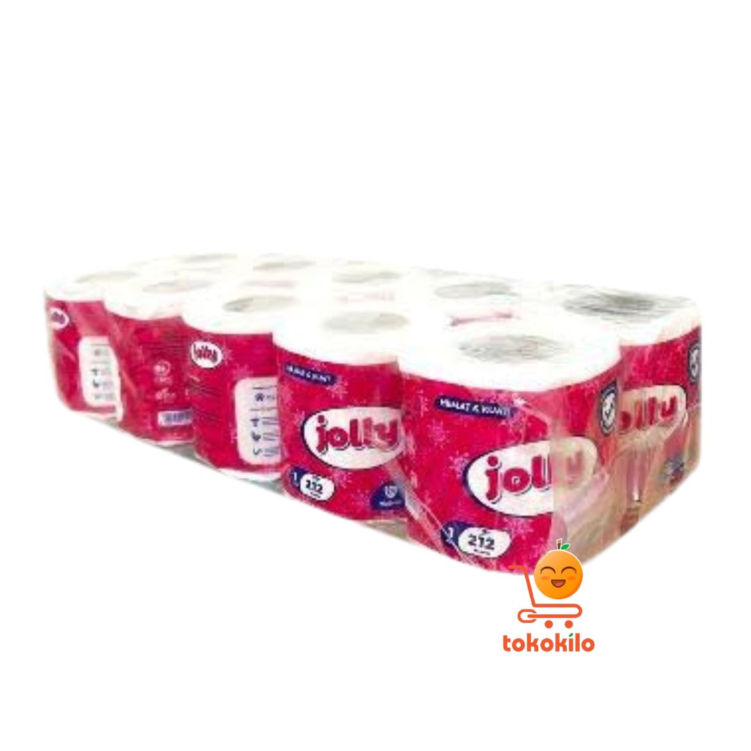 Tisu Toilet Jolly Core Non Emboss 10 Roll 212 Sheets