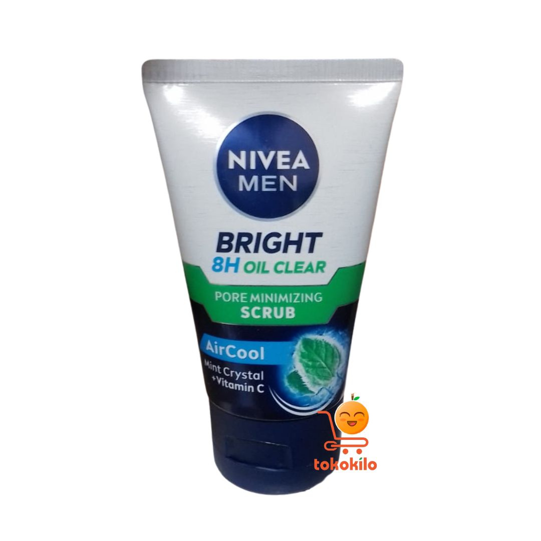 Nivea Men Bright 8H Oil Clear Pore Minimizing Scrub 100ml