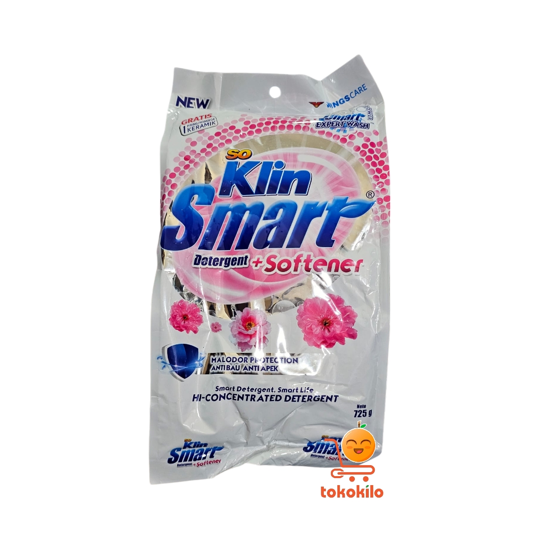 SoKlin Smart Detergent Bubuk + Softener 725gr