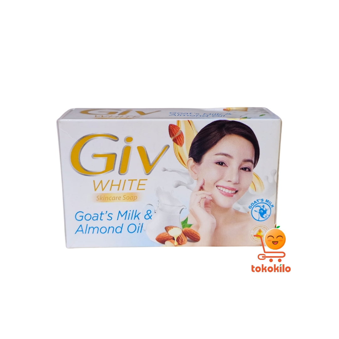 GIV White Skincare Bar Soap Goat's Milk & Almond Oil 72gr