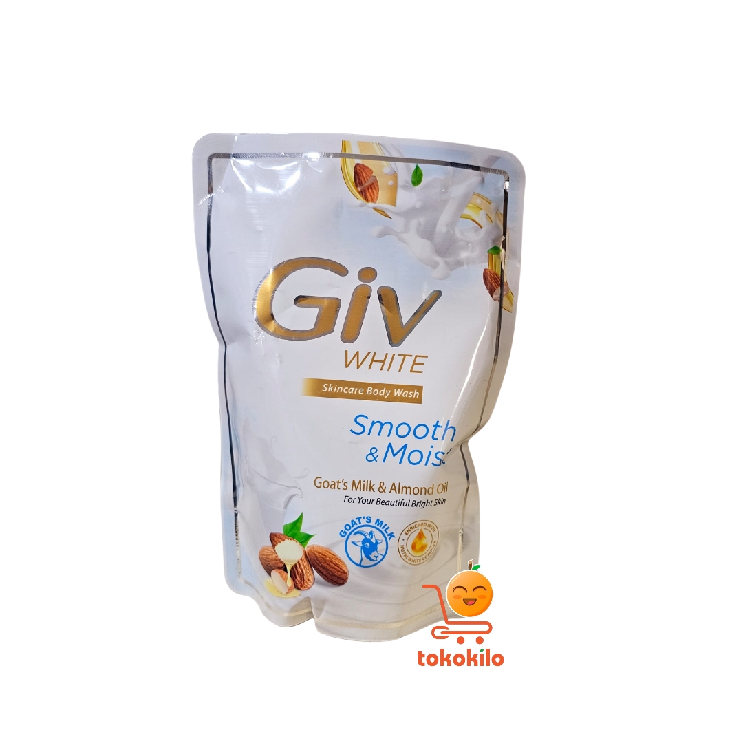 GIV White Skincare Body Wash Smooth & Moist Goat's Milk & Almond Oil 400ml