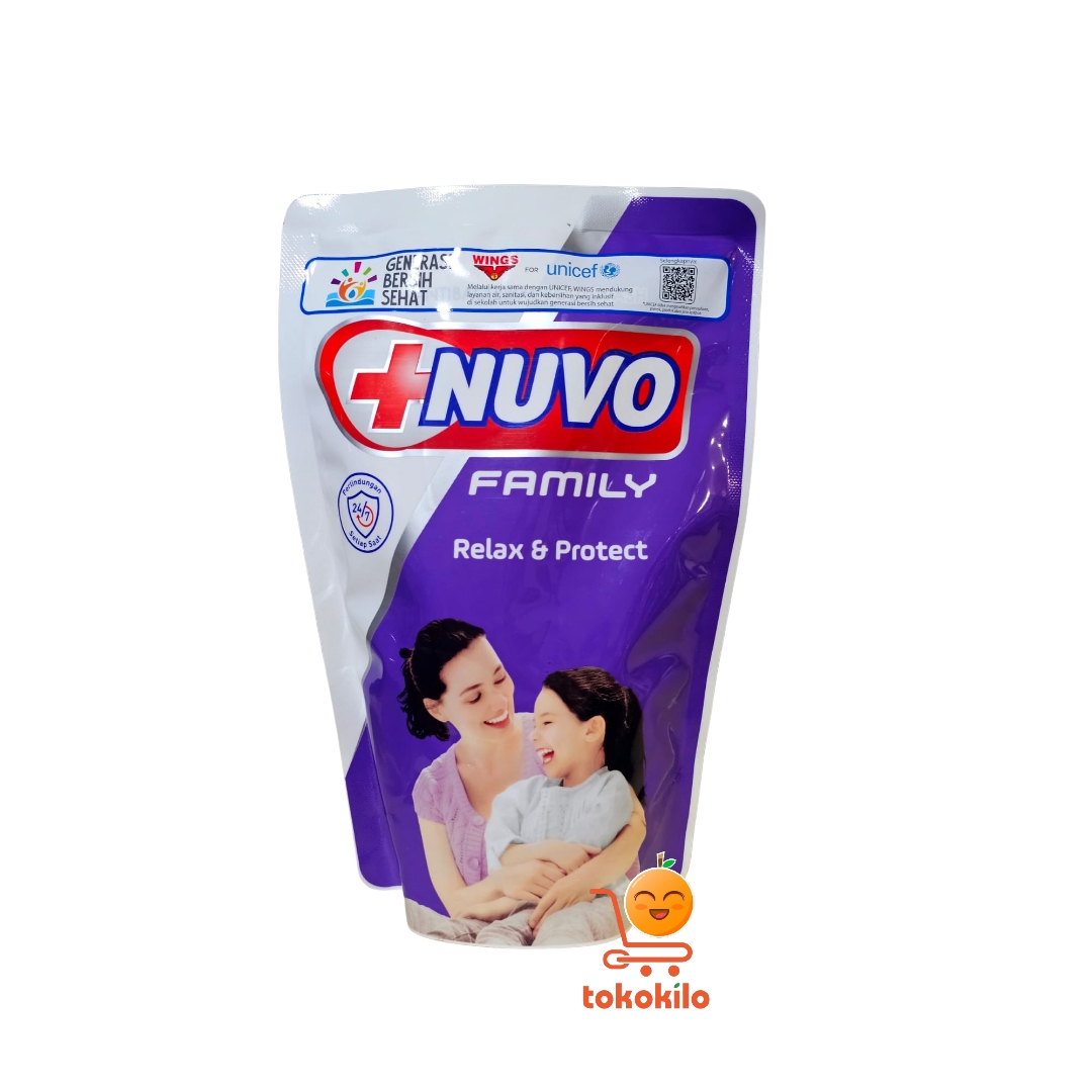 Nuvo Family Ungu Antibacterial Body Wash Relax & Protect 60 ml, 250 ml, 400 ml