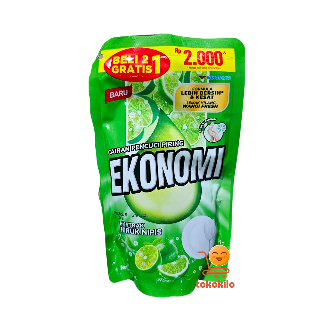 Ekonomi Cairan Pencuci Piring Jeruk Nipis 122ml (beli 2 gratis 1), 235ml, 650ml