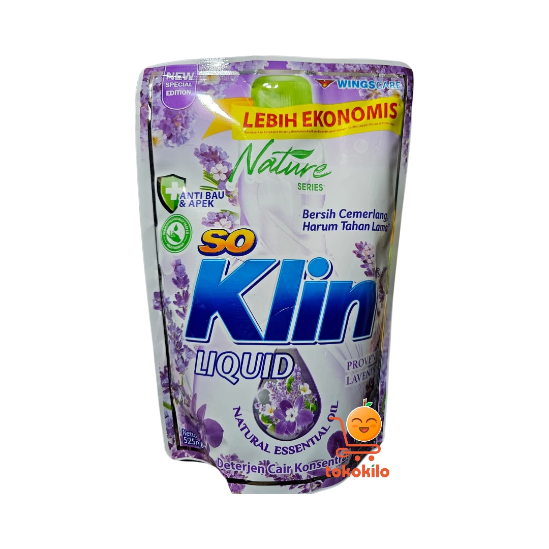 SoKlin Liquid Deterjen Cair Provence Lavender 525ml, 1.6L