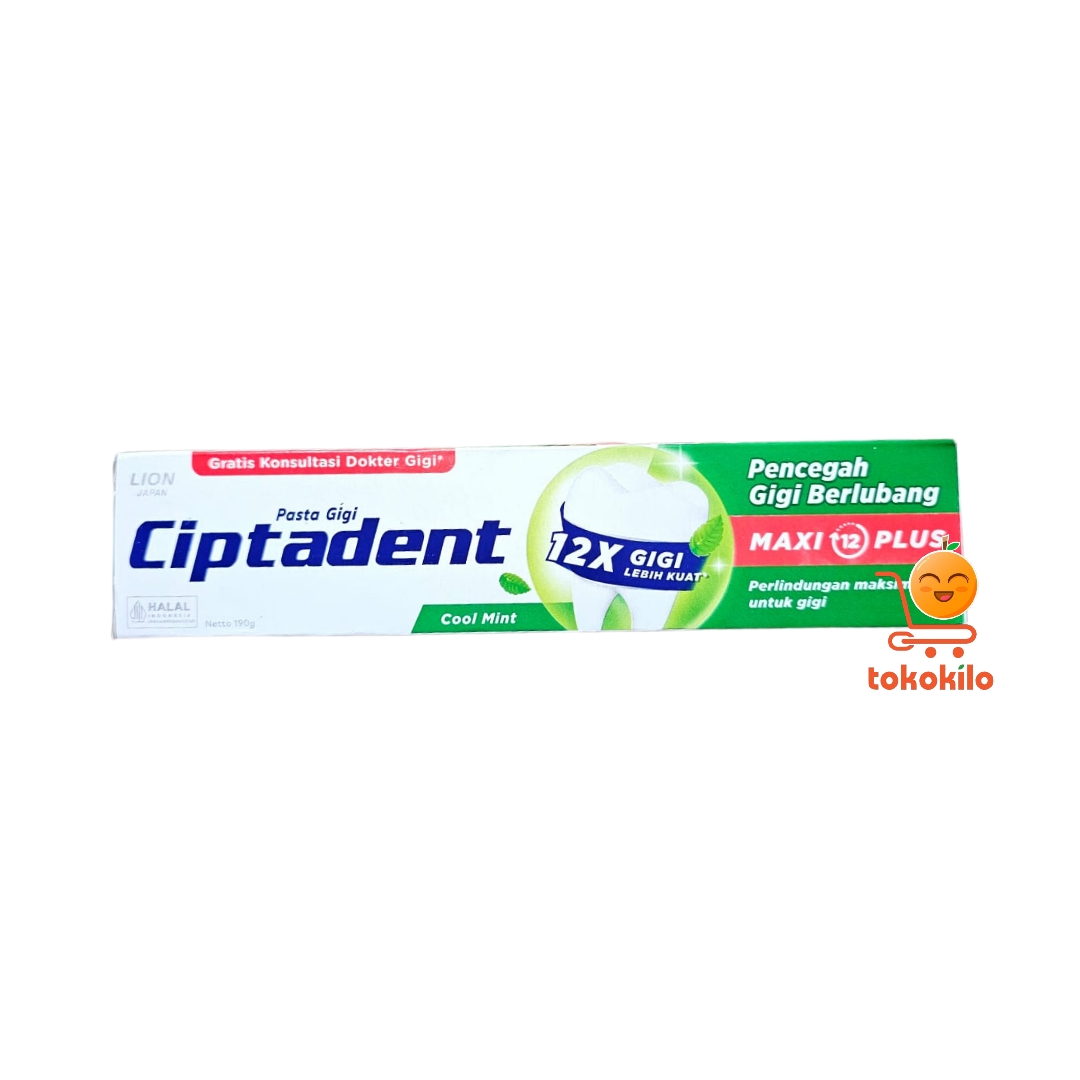 Ciptadent Pasta Gigi Maxi 12  Cool Mint 75gr, 120gr, 190gr, 225gr
