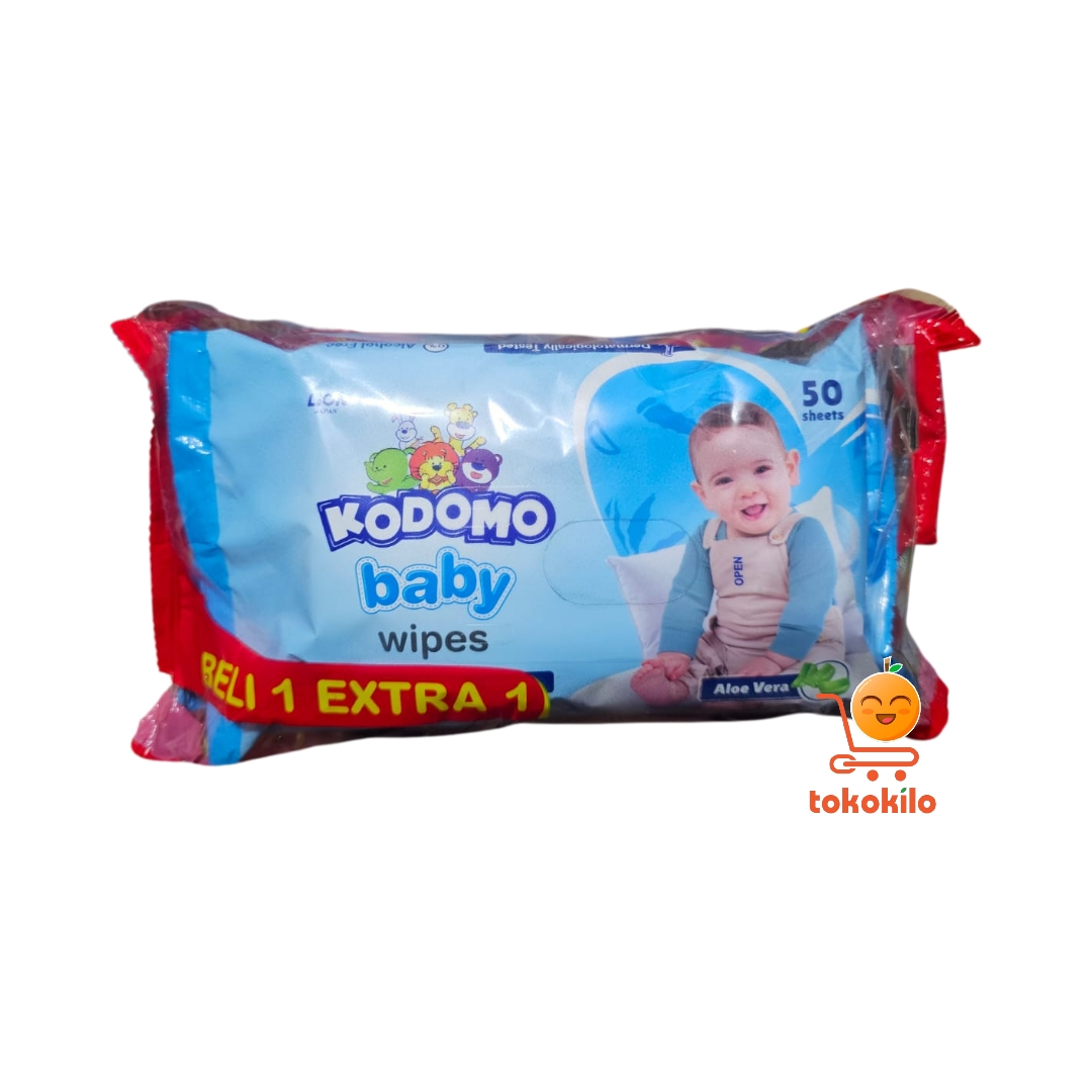 Kodomo Tisu Basah Bayi Aloe Vera (1 pack X 50pcs)