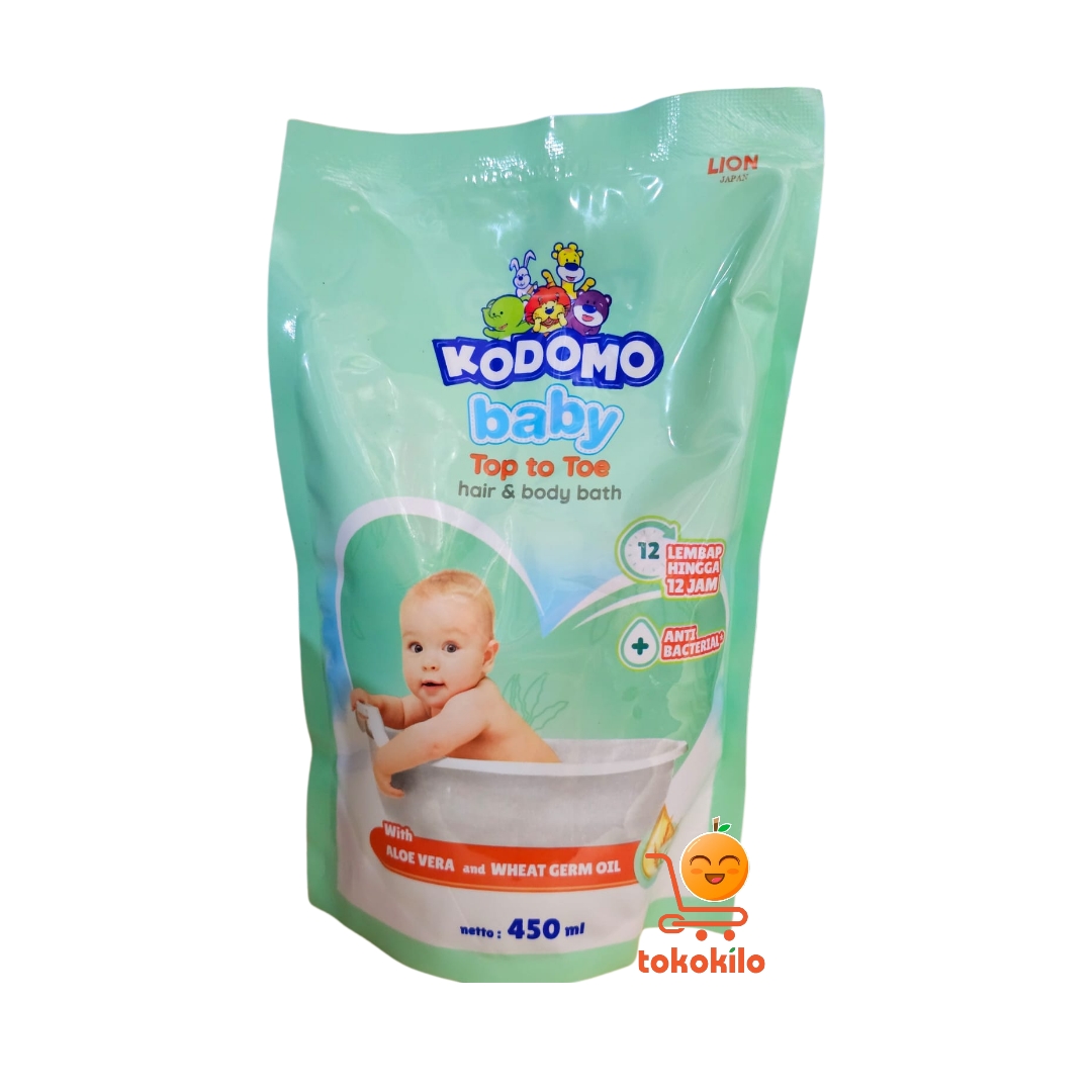 Kodomo Baby Top to Toe Hair & Body Bath  Aloe Vera 450ml