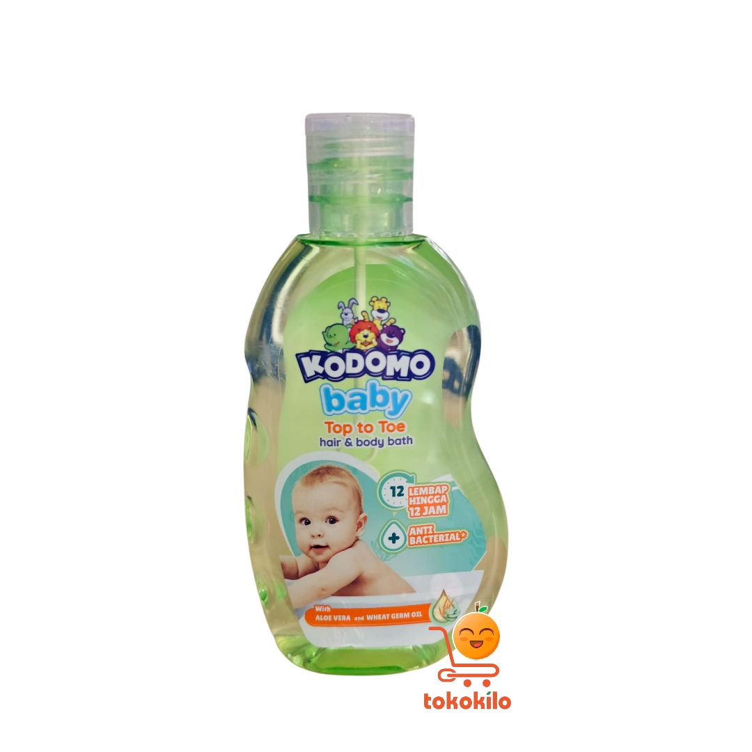 Kodomo Baby Top to Toe Hair & Body Bath Aloe Vera & Wheat Germ Oil 200ml, 400ml