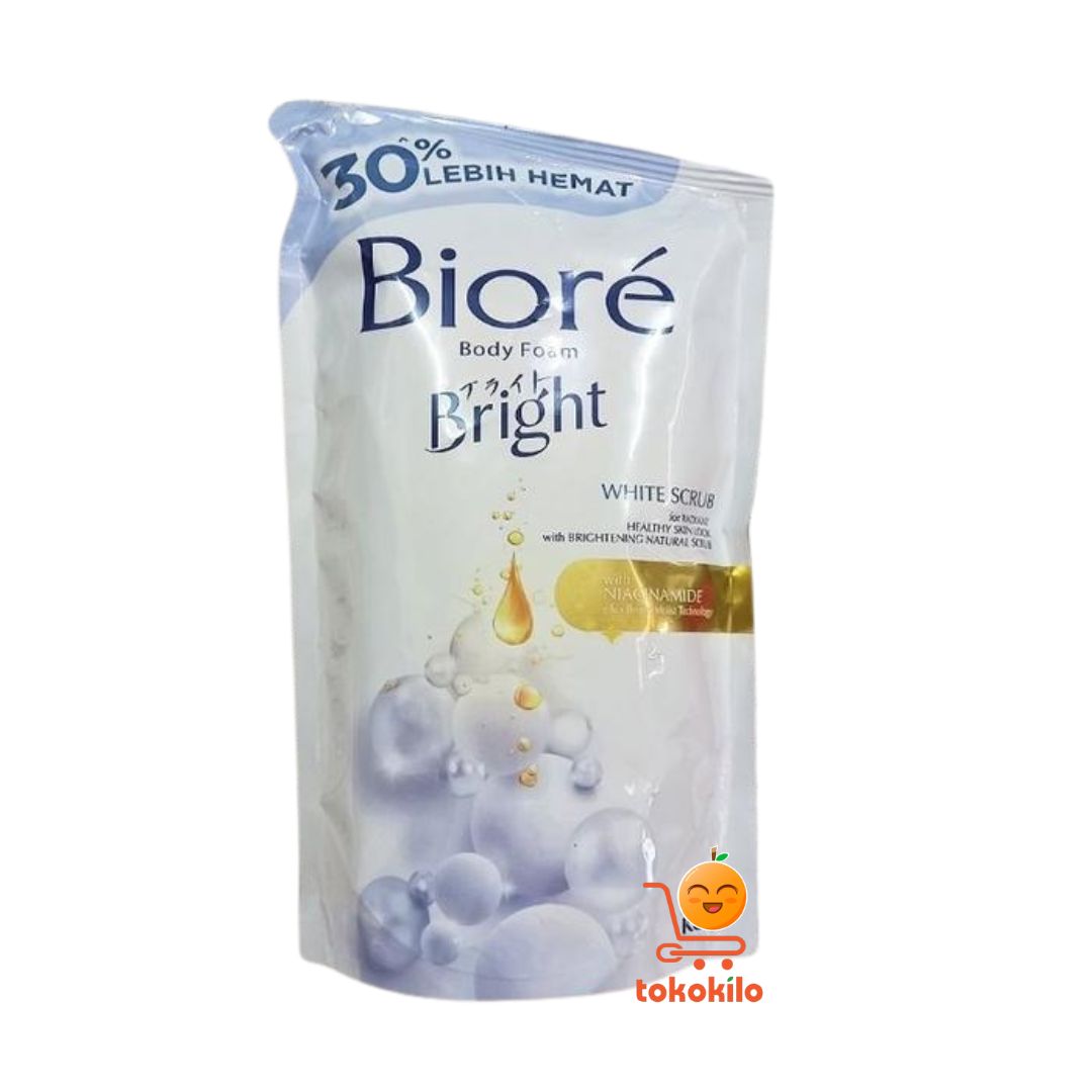 Biore Bright Body Foam White Scrub 750ml