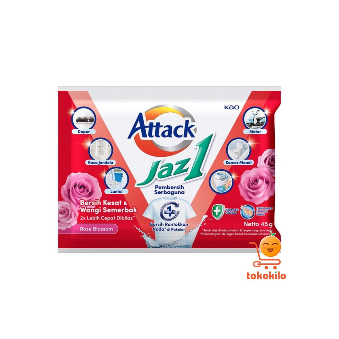 Attack Jaz1 Pembersih Serbaguna Rose Blossom 45gr