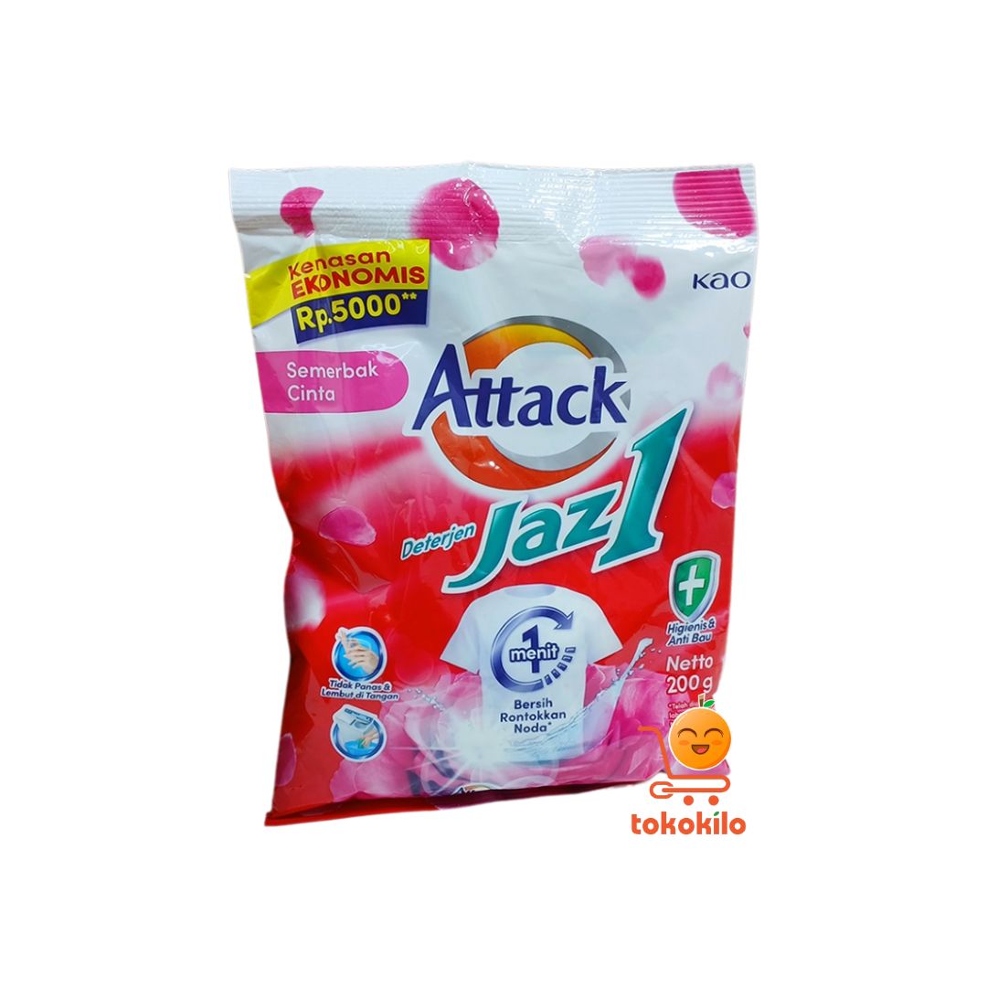 Attack Deterjen Bubuk Jaz1 Semerbak Cinta 200gr, 800gr, 1,5kg