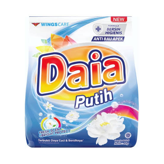 Daia Putih deterjen bubuk 47gr, 245gr, 470+25gr, 800gr, 1.5kg