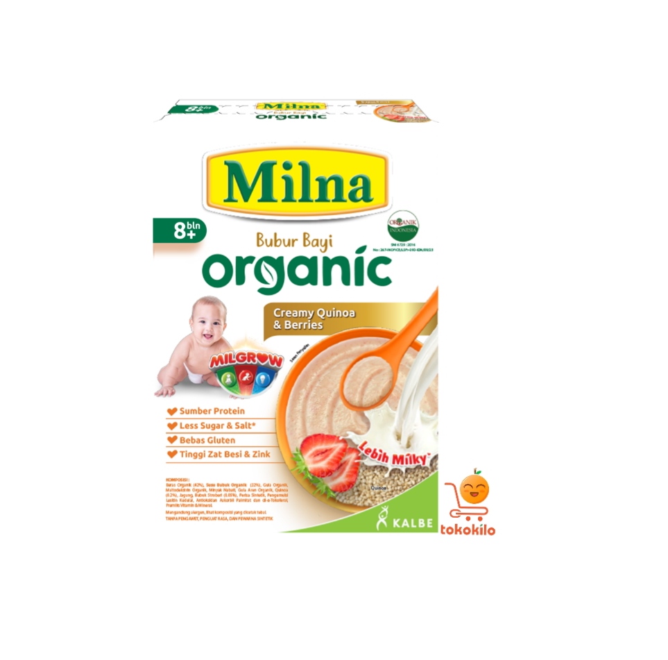 Milna Bubur Bayi Organik Creamy Quinoa & Berries 100gr