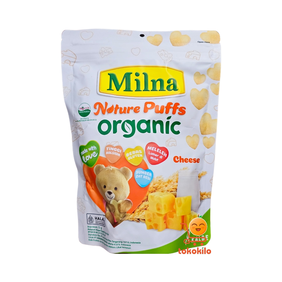 Milna Nature Puffs Organic rasa Keju 15gr