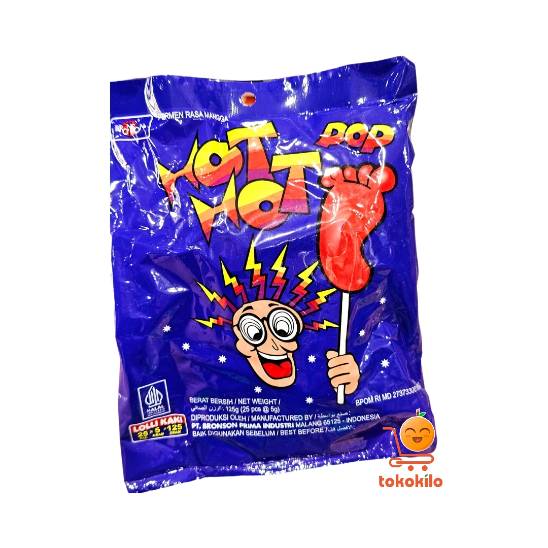 Permen Kaki Hot Hot Pop rasa Mangga 125gr