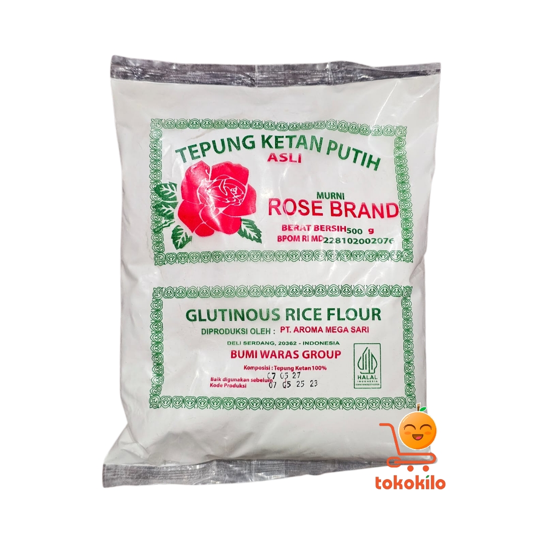 Tepung Ketan Putih Pulut Rose Brand 500gr