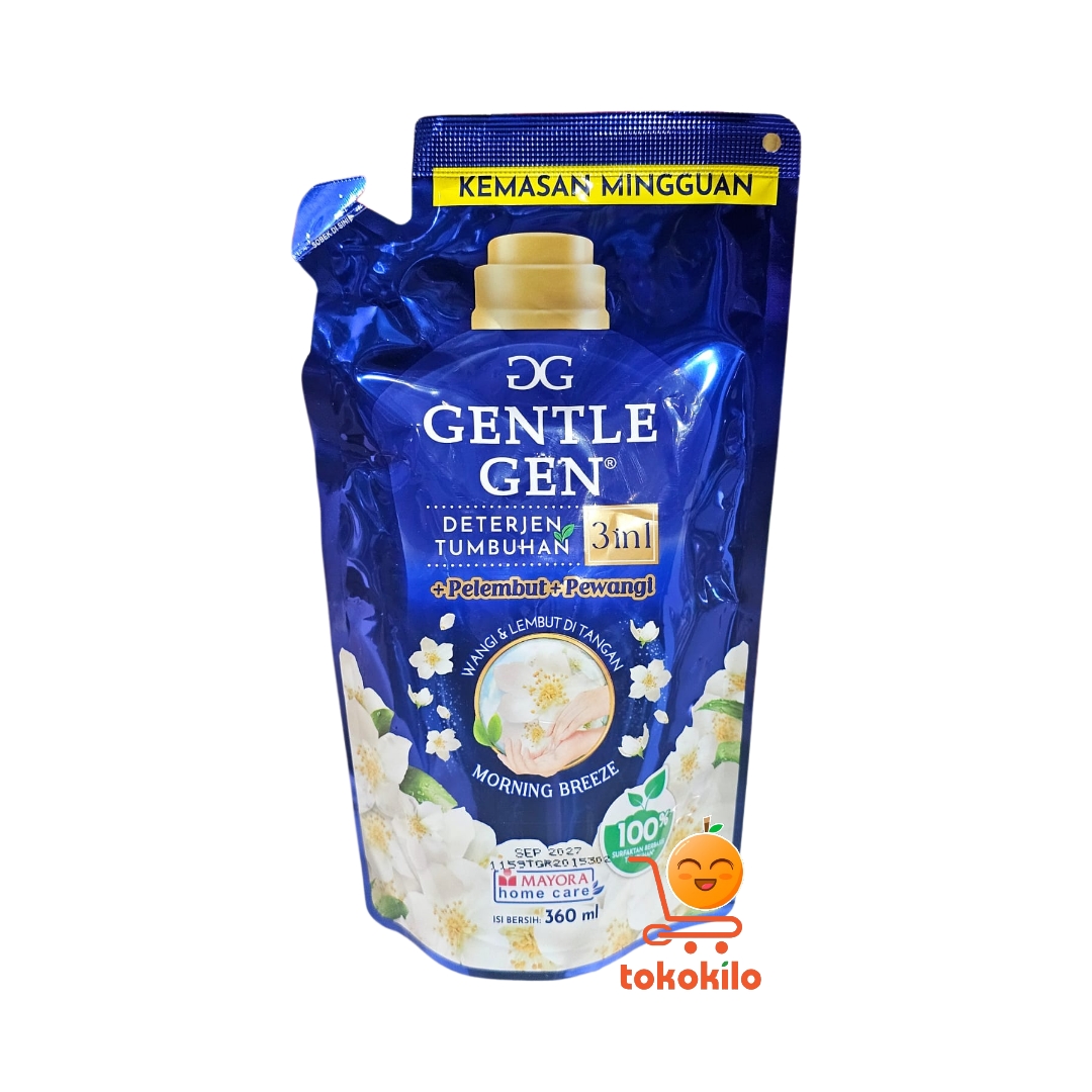 Gentle Gen Deterjen Cair Konsentrat Tumbuhan Morning Breeze 360ml