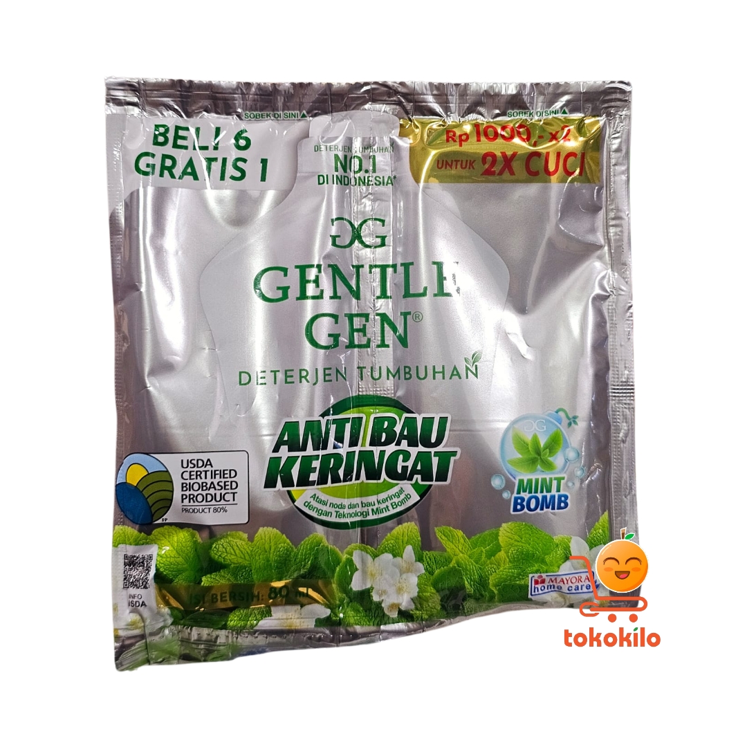 Gentle Gen Deterjen Cair Anti Keringat 80ml (1 Pack X 6 GRATIS 1)