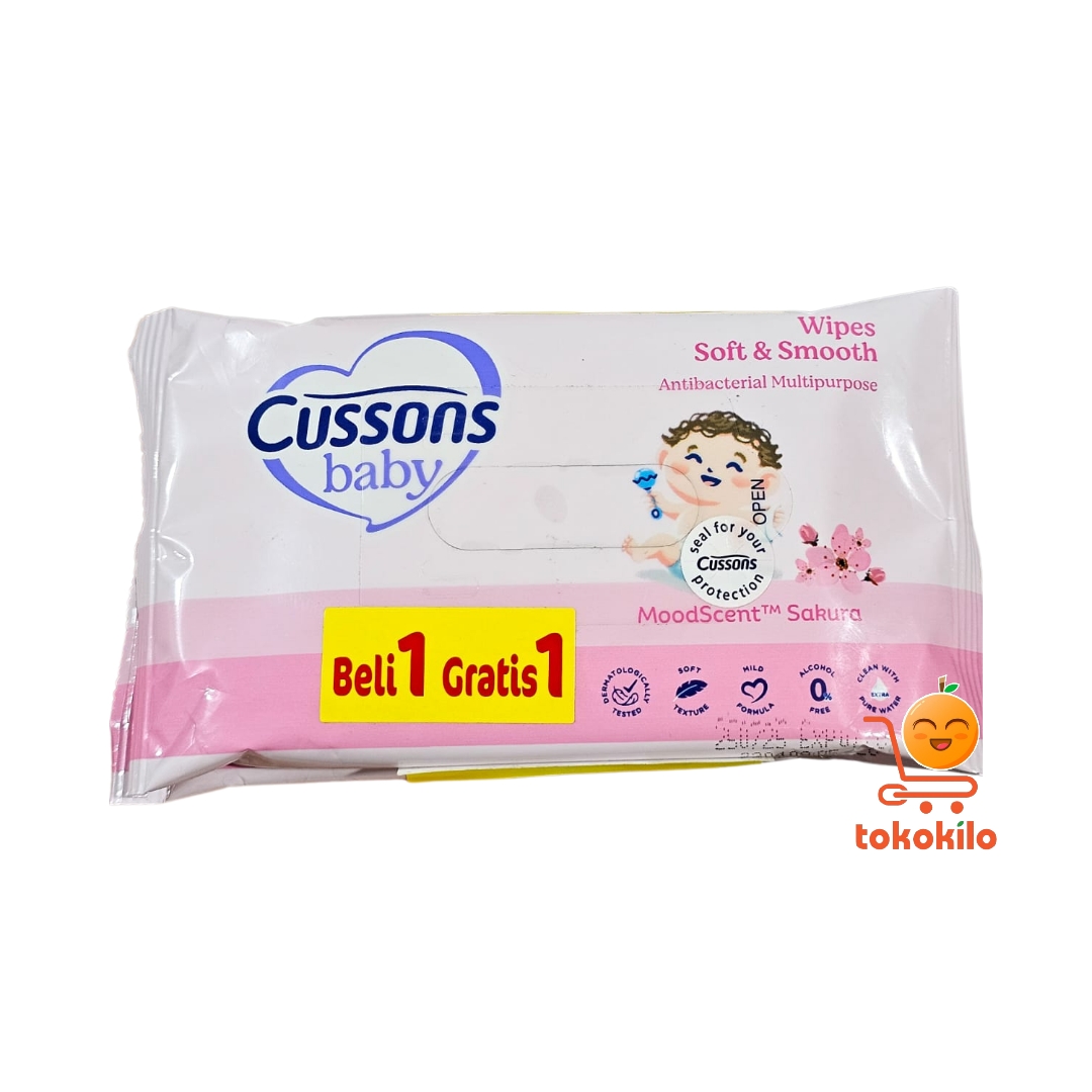 Cussons Baby Wipes Soft & Smooth 10s (beli 1 gratis 1)