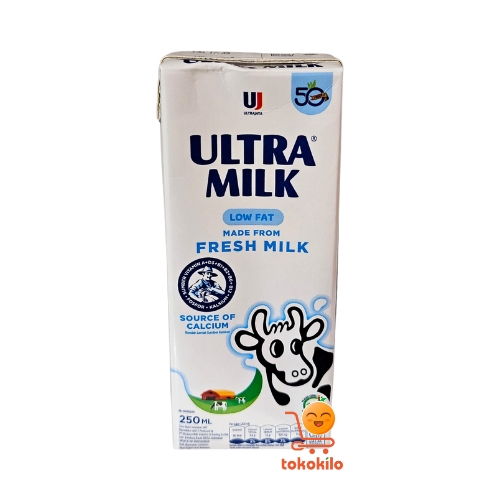 Susu UltraMilk Low Fat Rasa Original 200ml, 250ml, 1000ml