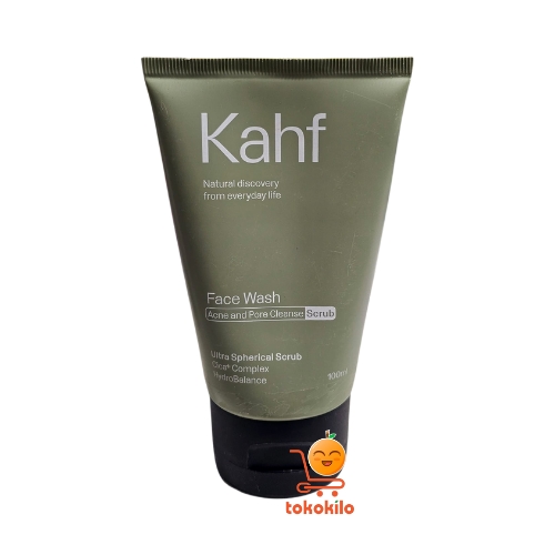 Kahf Face Wash Acne & Pore Scrub Sabun Wajah Pria 100ml