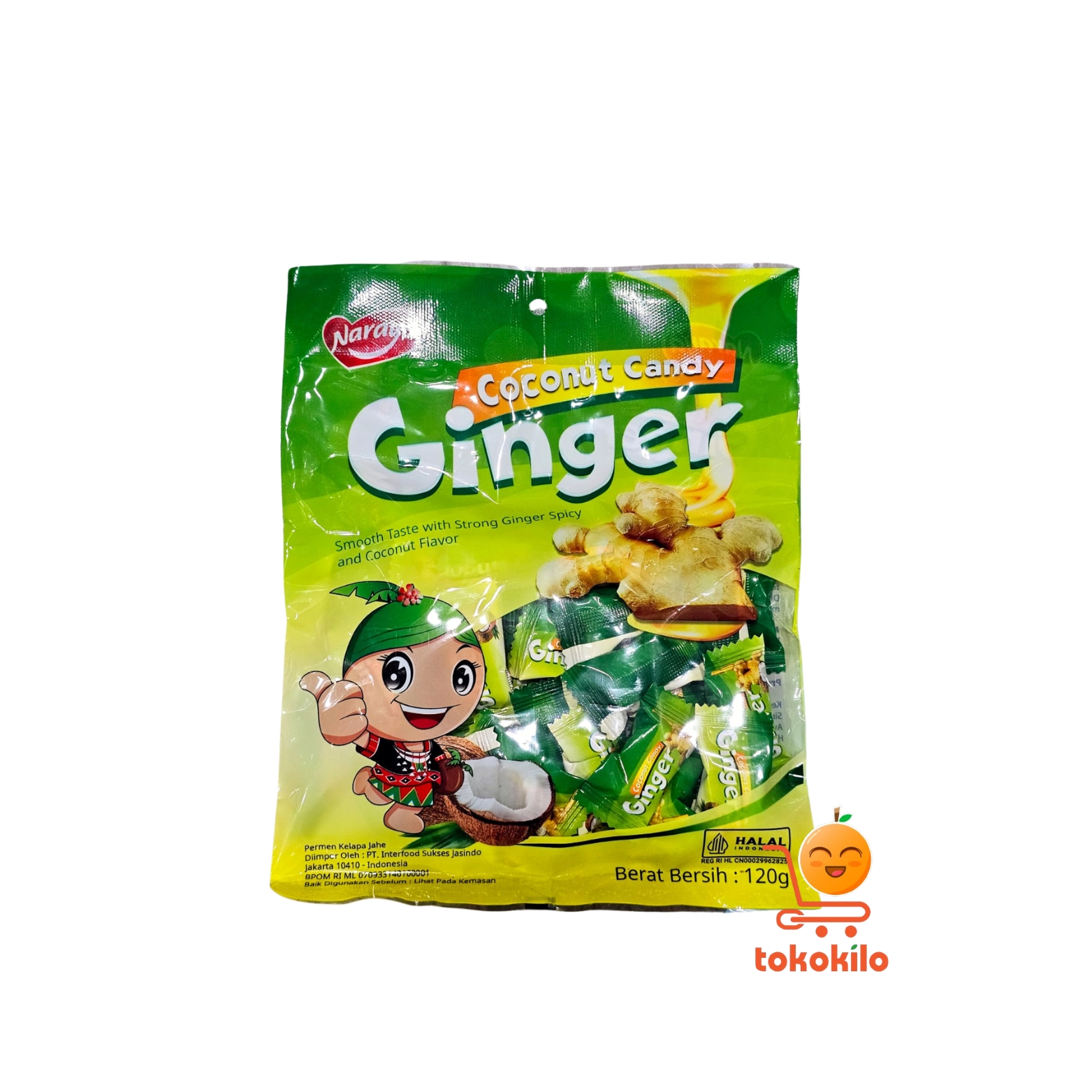 Permen Kelapa Jahe Naraya 120gr