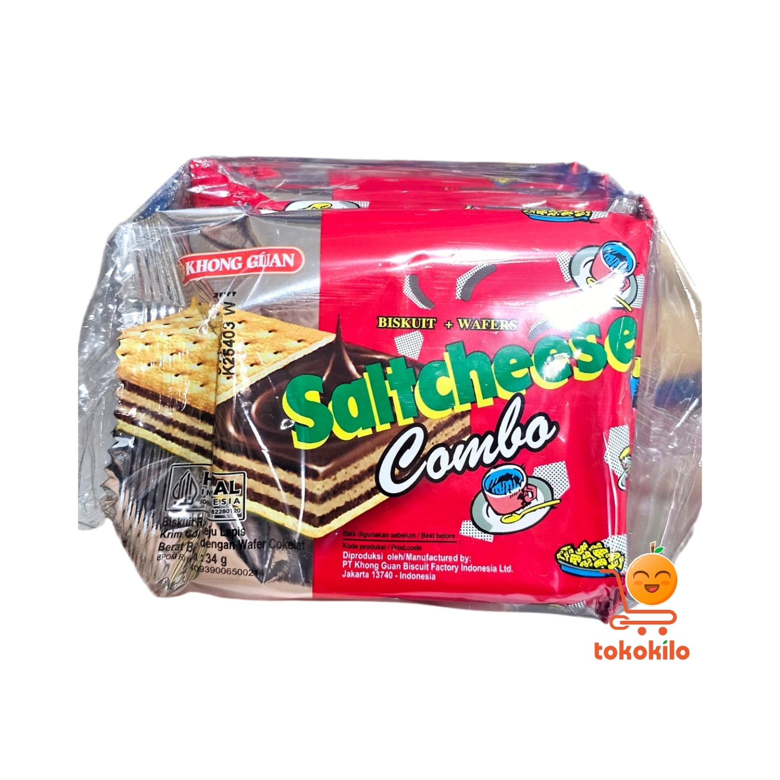 Khong Guan Saltcheese Combo Roti 34gr (1Pack X 10bks)