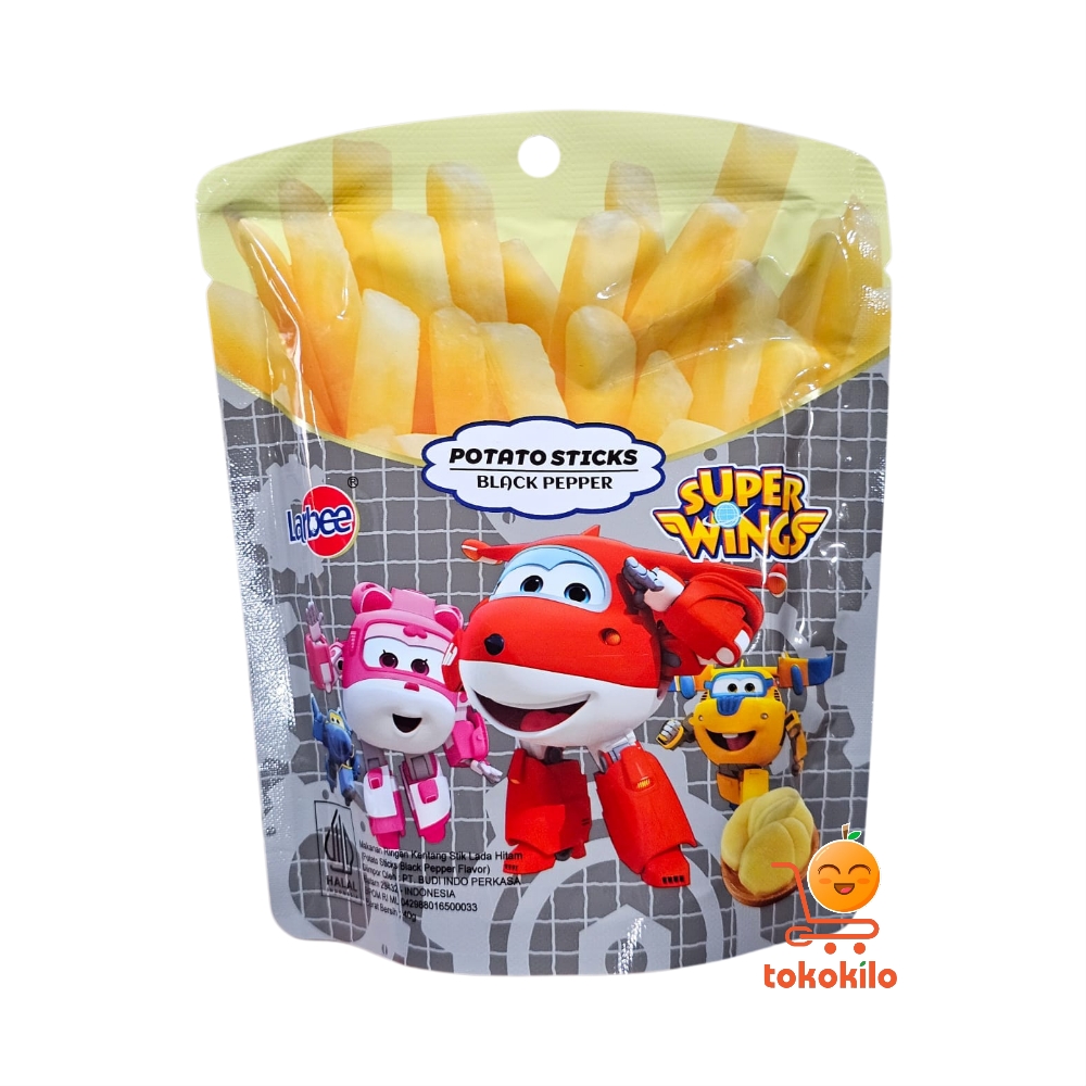 Larbee Super Wings Stik Kentang Rasa Lada Hitam 40gr