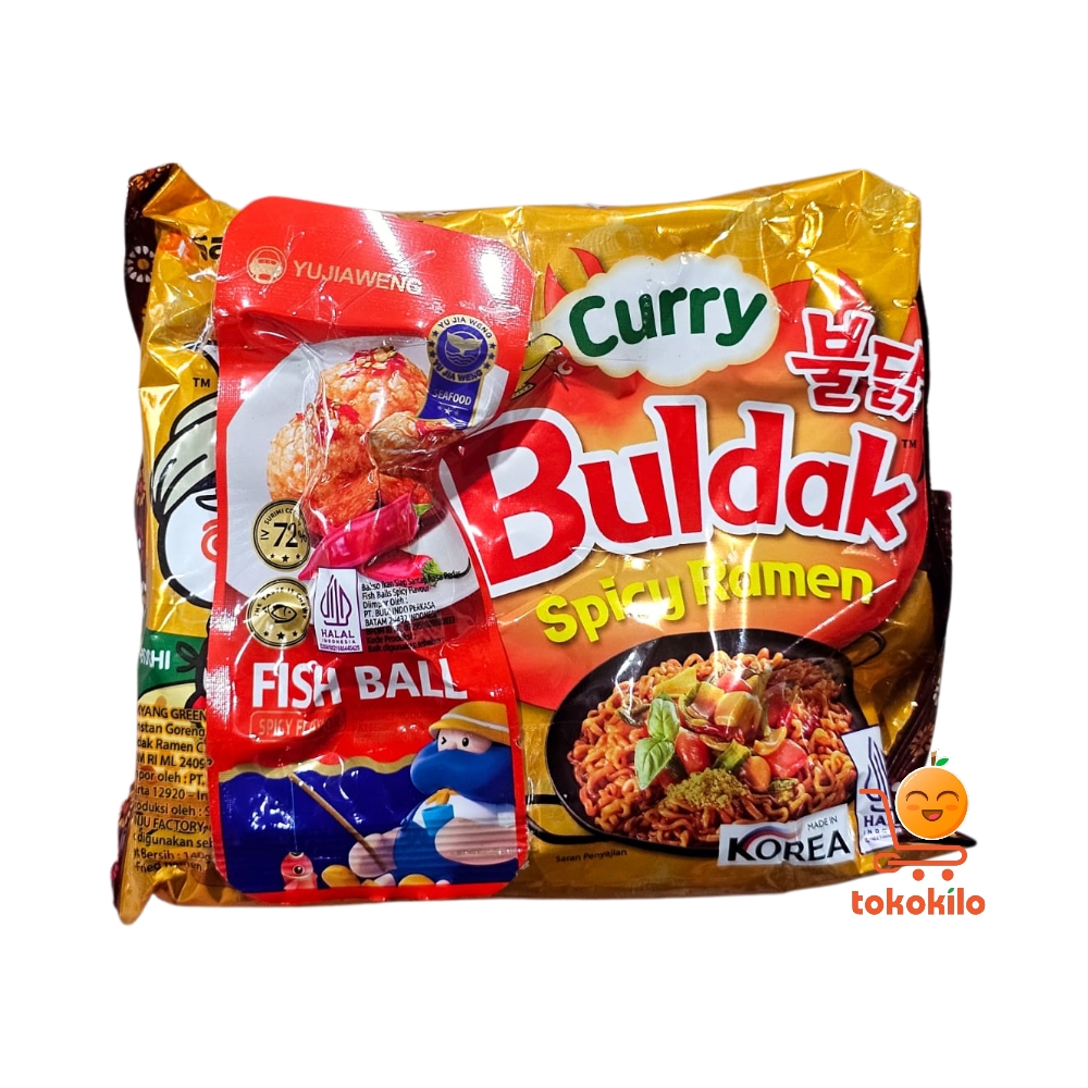Samyang Buldak Spicy Ramen Curry 140gr & Yujiaweng Fish Ball