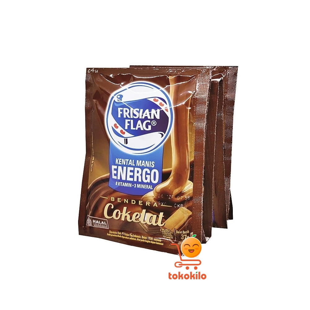 SKM FrisianFlag Susu Kental Manis Rasa Cokelat Energo (1 Pack X 6pcs)  37gr