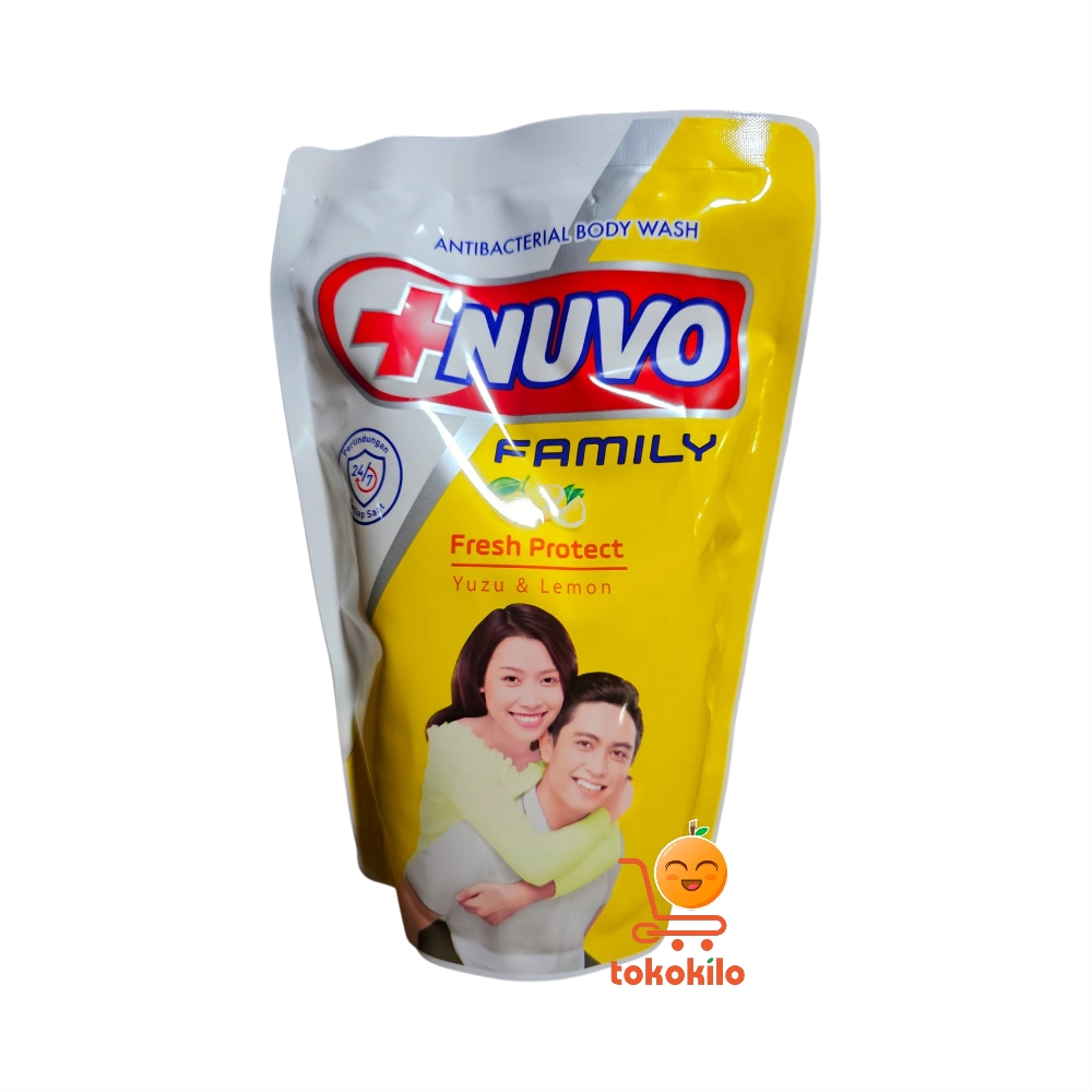Nuvo Family Body Wash Fresh Protect Ekstrak Yuzu & Lemon 60ml, 250ml, 400ml