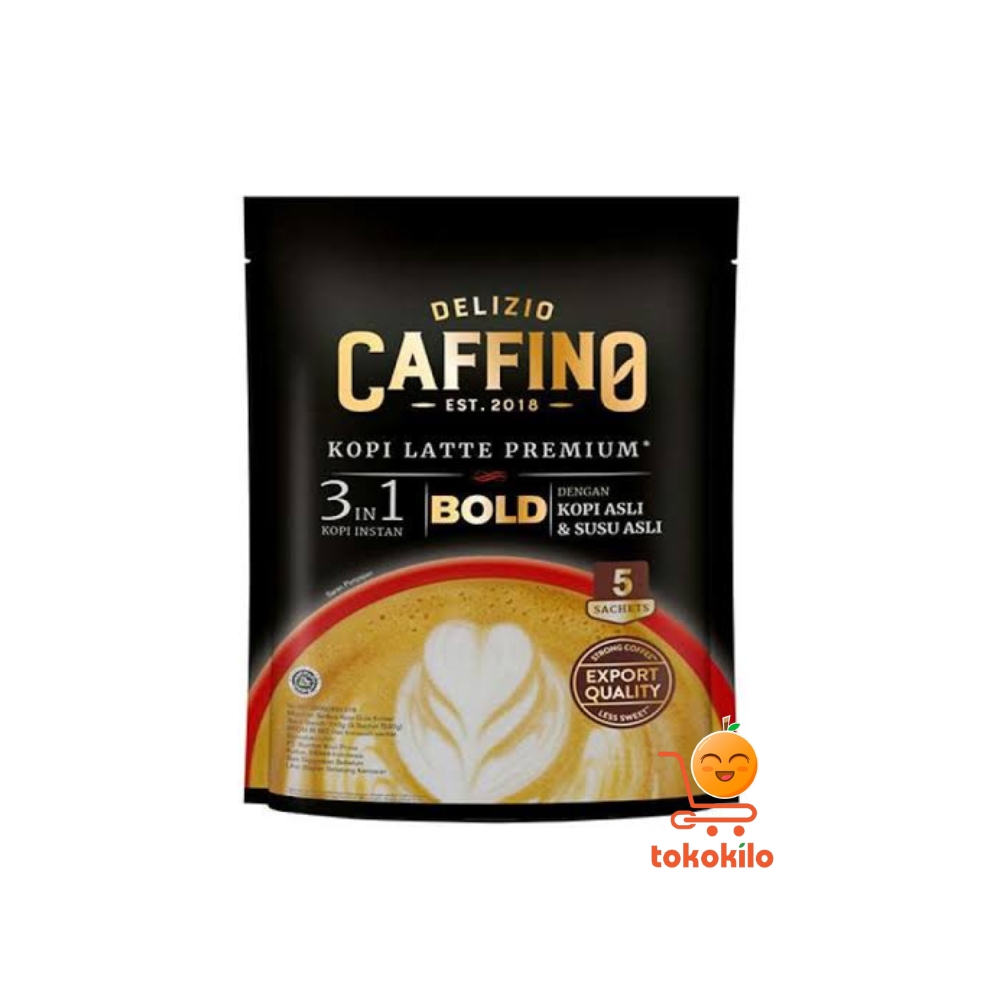 Caffino Kopi Latte 28gr (1 Pack X 5 bks), (1 Bag 140gr)