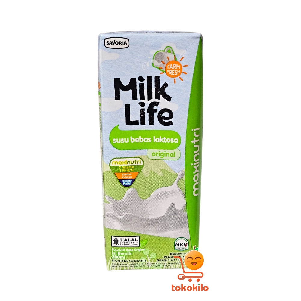 Susu UHT Milk Life Rasa Original Bebas Laktosa 200ml