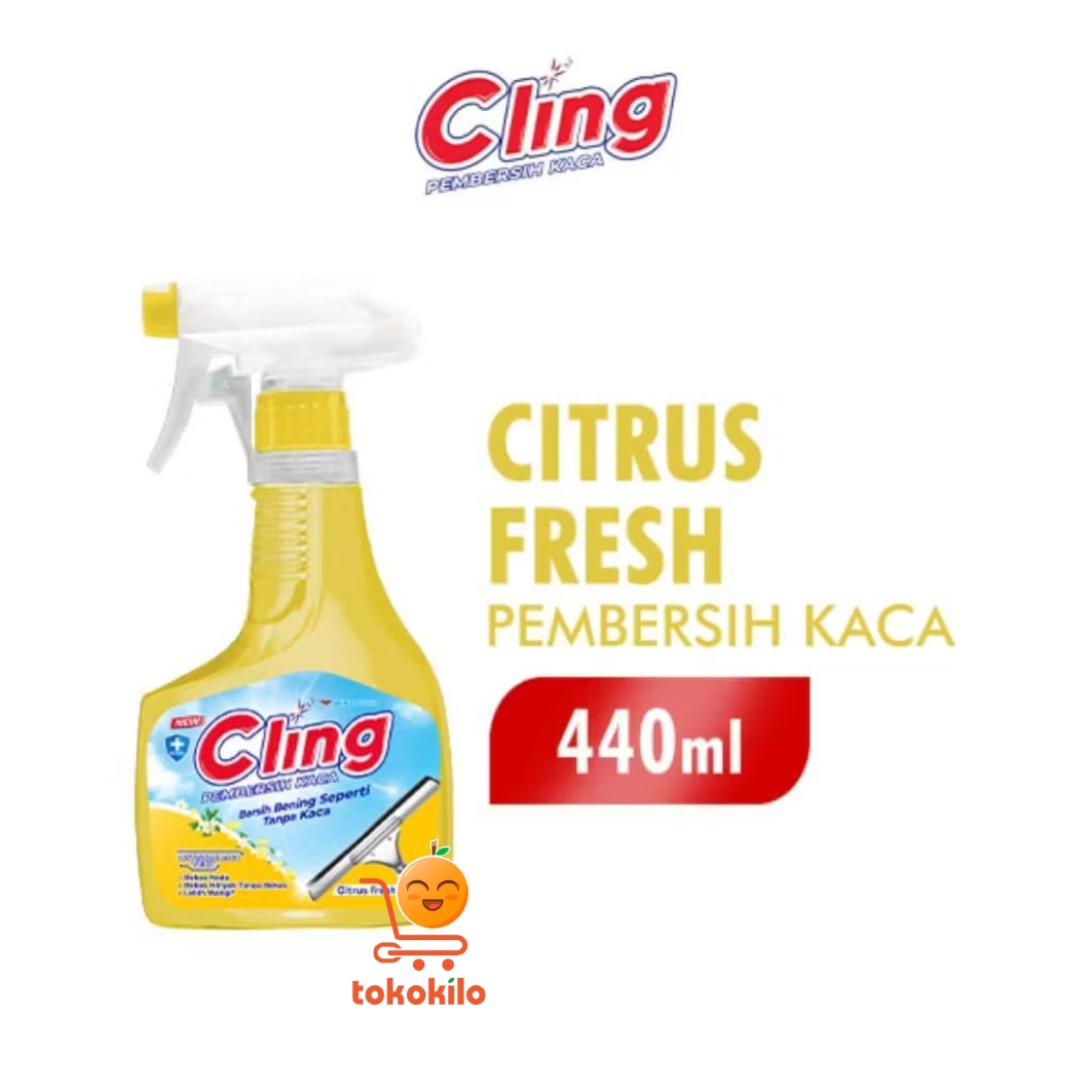 Cling Pembersih Kaca Citrus Fresh 440ml