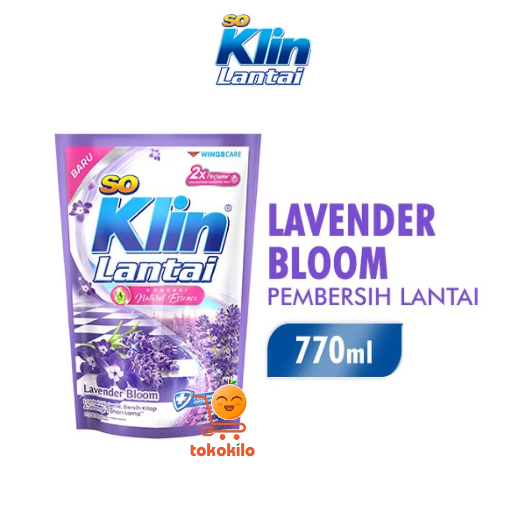 Soklin Pembersih Lantai Floral Lavender 770ml, 1600ml