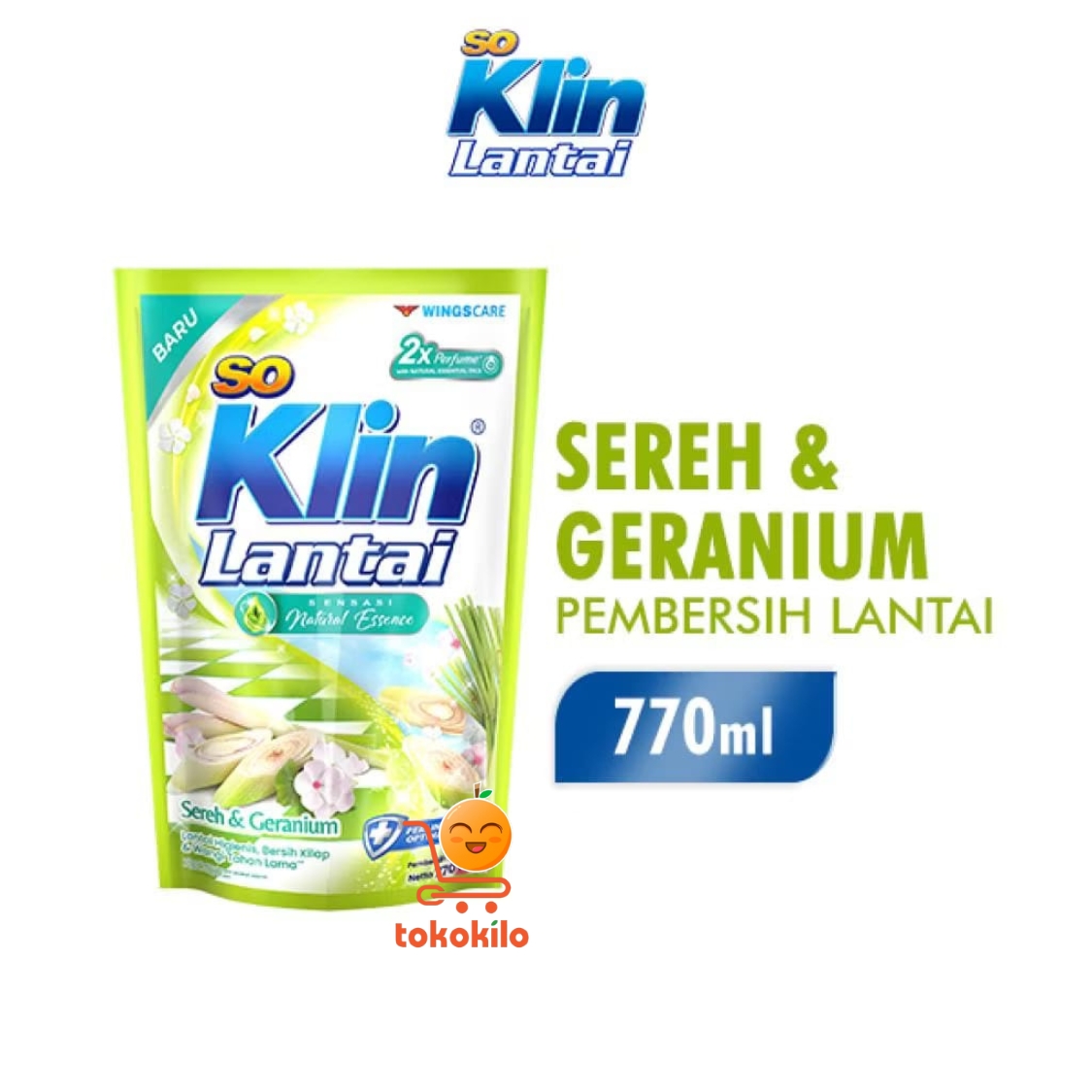 Soklin Pembersih Lantai Sereh & Geranium 770ml