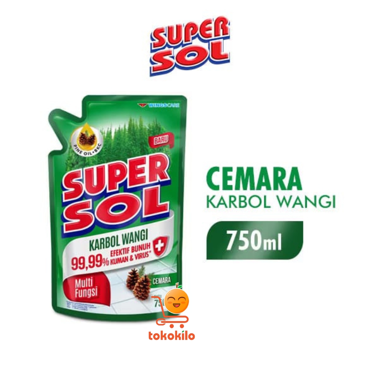 Supersol Karbol Wangi Aroma Pouch 750ml