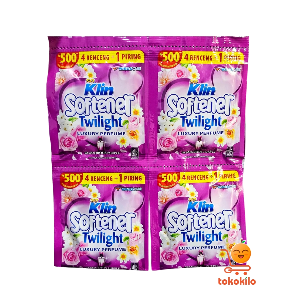 Soklin Softener Twilight Sensation Glamorous Purple 13ml (1 Pack X 12 Sachet)