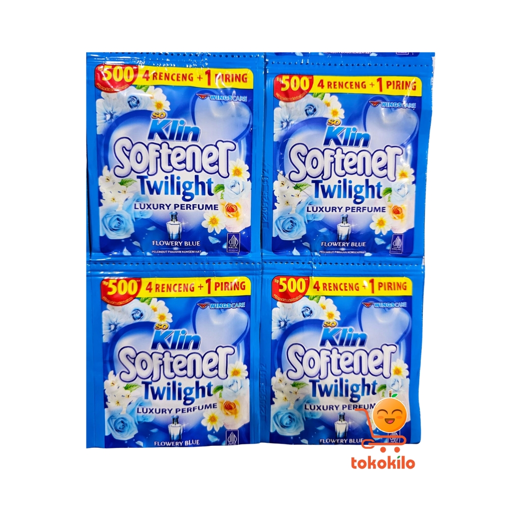Soklin Softener Twilight Flowery Blue 13ml (1 Pack X 12 Sachet)