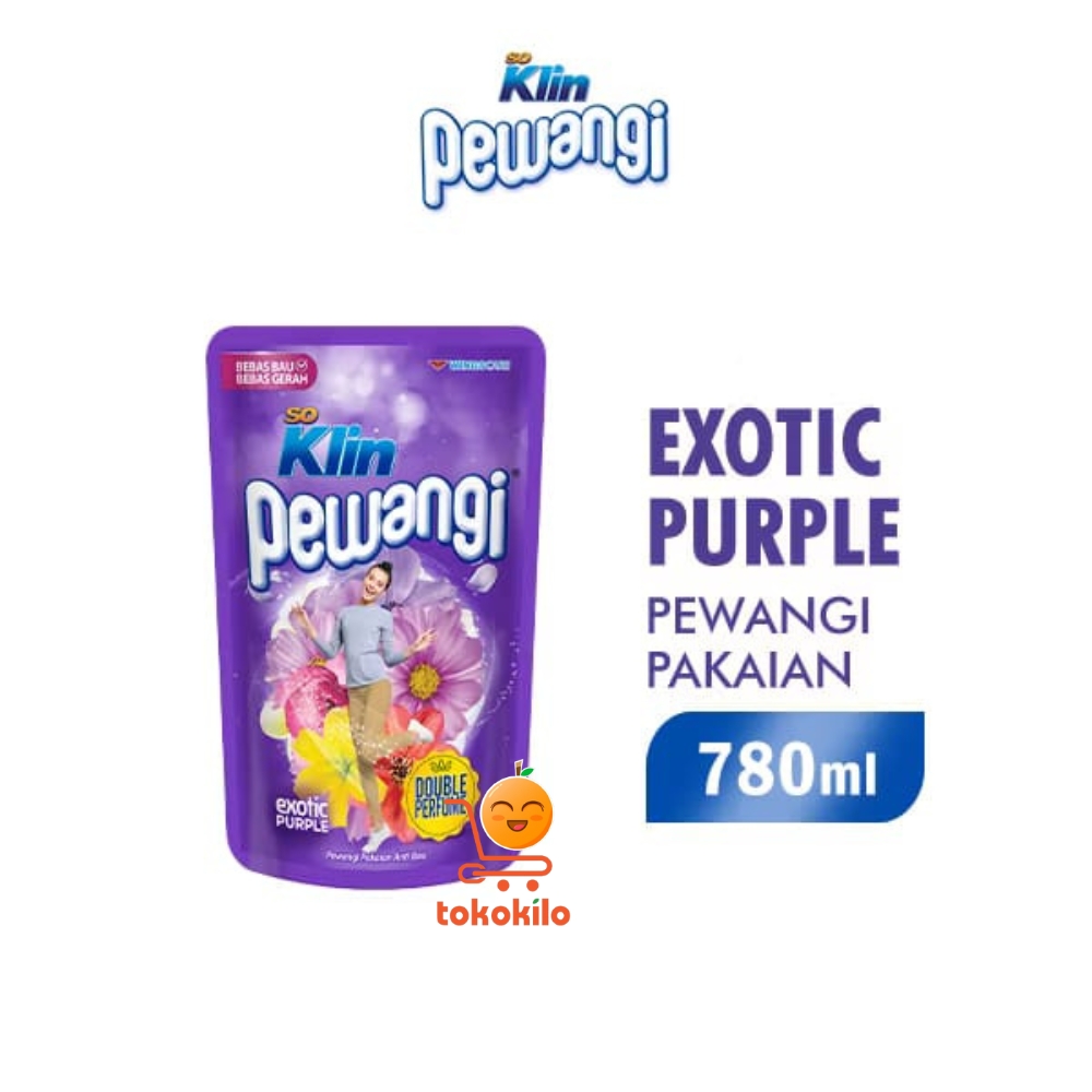 Pewangi pakaian Soklin Exotic Purple 780ml