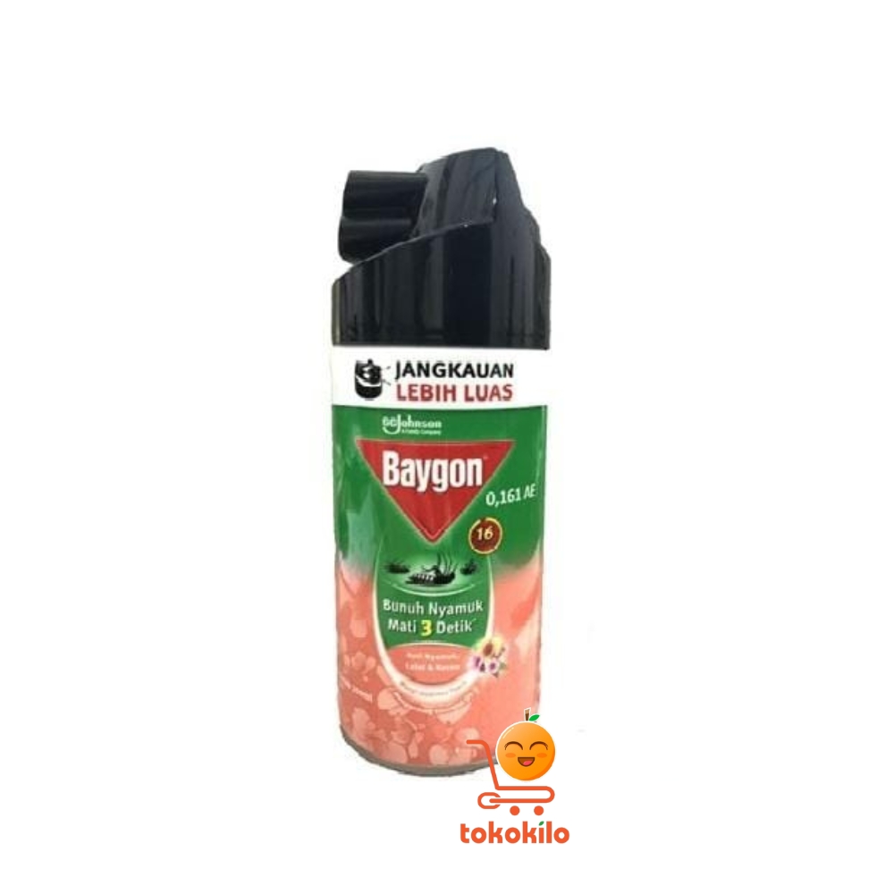 Baygon Anti Nyamuk Aerosol Japanese Peach 200ml, 600ml