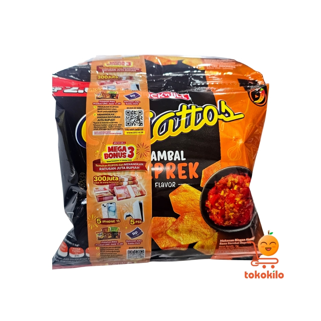 Piattos Snack Kentang Rasa Sambal Geprek 13gr, 35gr