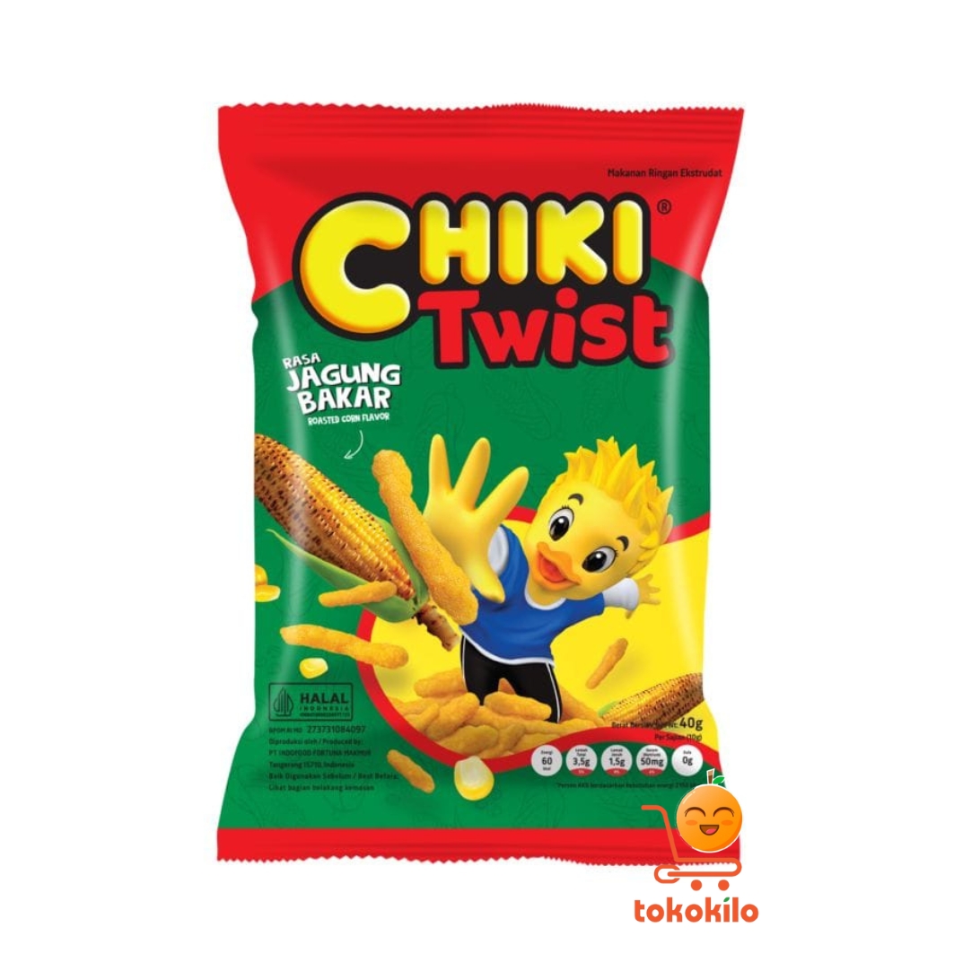 Chiki Twist Rasa Jagung Bakar 22.5gr, 75gr