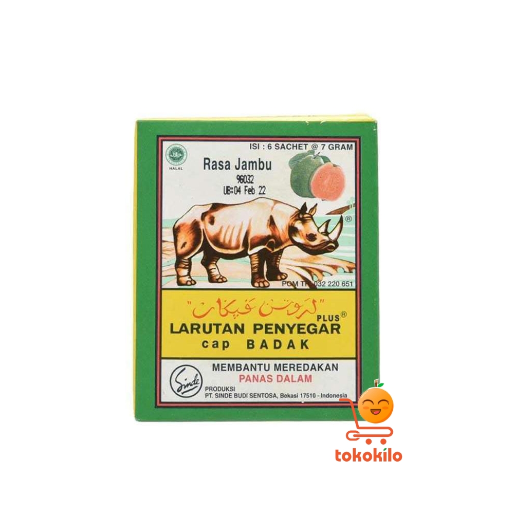 Larutan Penyegar Cap Badak Plus rasa Jambu 7gr 