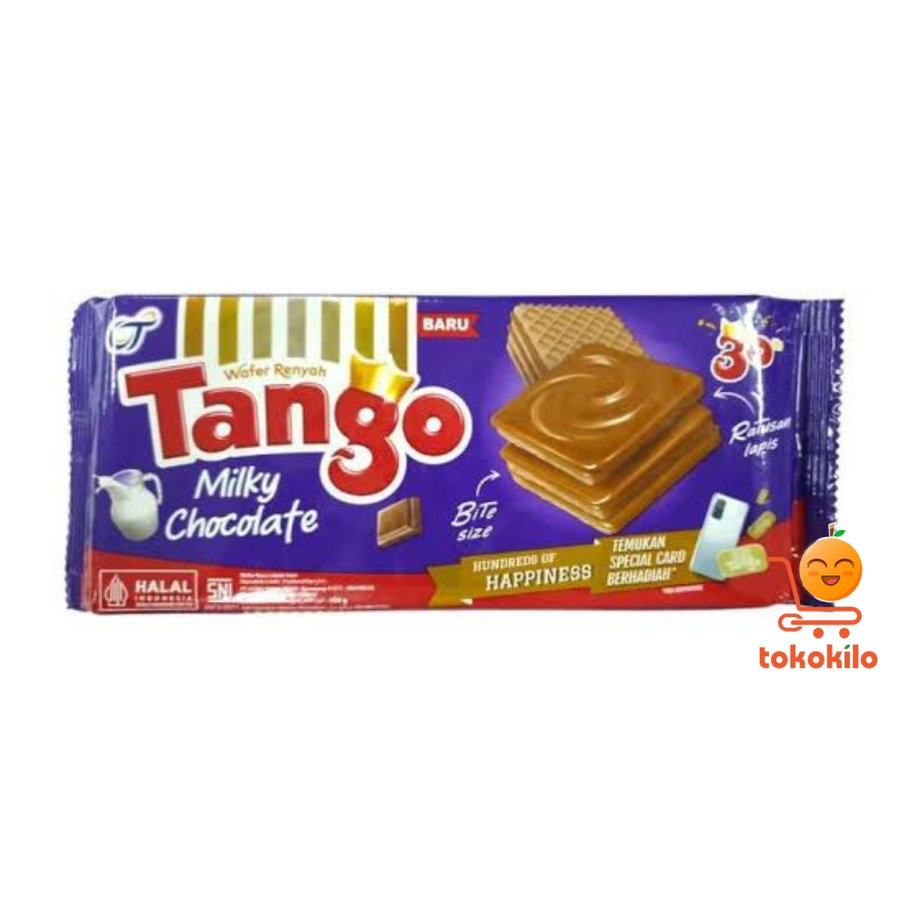 Tango Wafer Milky Chocolate Bite Size 35gr, 100gr