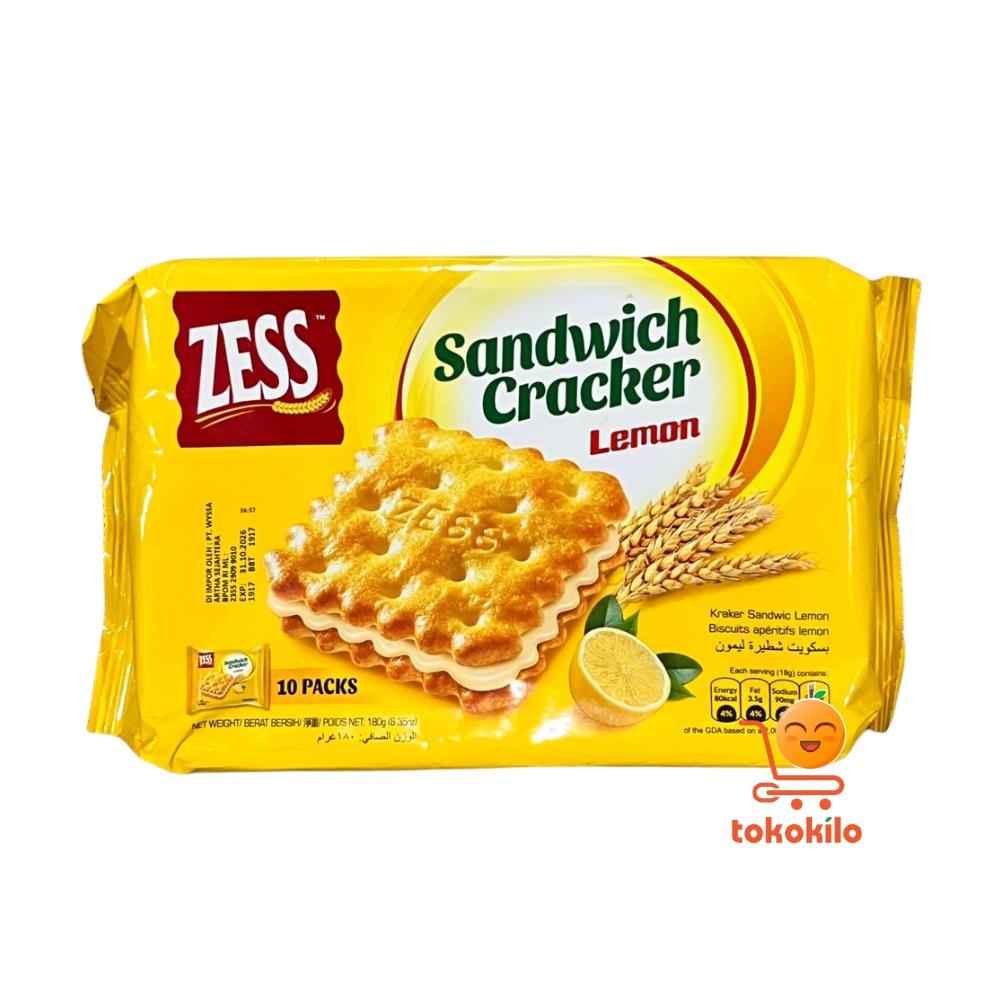 Zess Sandwich Cracker Lemon 180gr